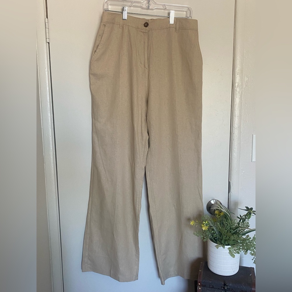 Love Tree Beige Wide-Leg Pants
